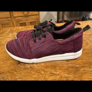 Toms DelRay  sneakers size 9 purple red